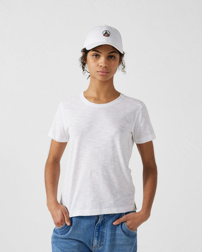 Just Over The Top T-shirt Col Rond Femme En Coton Blanc Angela
