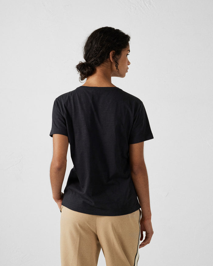 Just Over The Top T-shirt Col Rond Femme En Coton Noir Angela