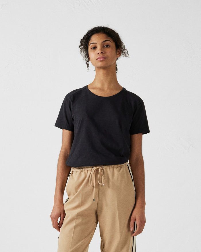 just over the top T-shirt col rond femme en coton Noir Angela