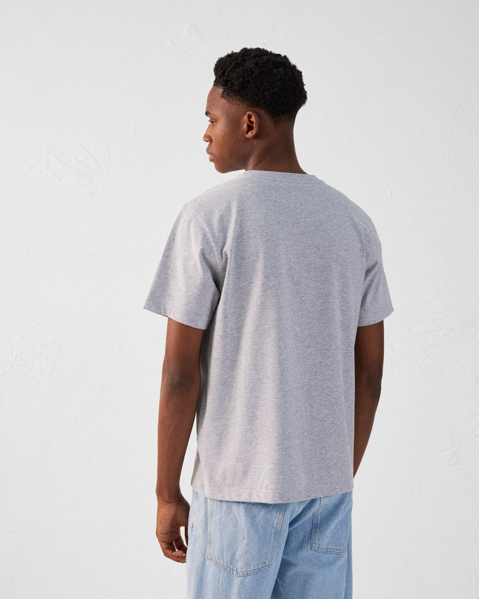 Just Over The Top T-shirt Col Rond Homme En Coton Gris Chiné Pedro