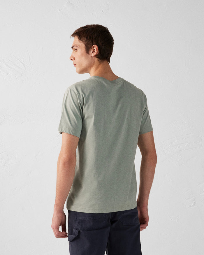 Just Over The Top T-shirt Col Rond Homme En Coton Vert Minéral Pedro
