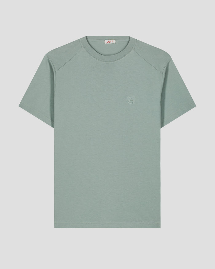 just over the top T-shirt col rond homme en coton Vert minéral Pedro