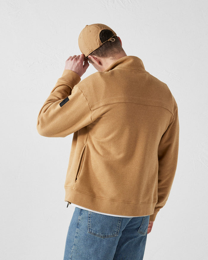 Just Over The Top Veste Col Haut Bimatière Fauve Roger