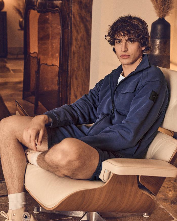 Just Over The Top Veste Col Haut Bimatière Marine Roger