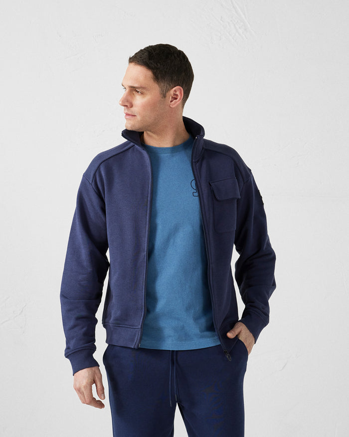 Just Over The Top Veste Col Haut Bimatière Marine Roger