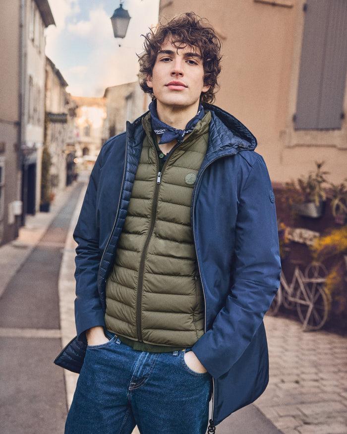 Just Over The Top Veste Longue Ultralégère à Capuche Marine Boris