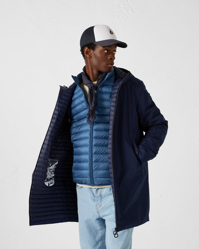 Just Over The Top Veste Longue Ultralégère à Capuche Marine Boris