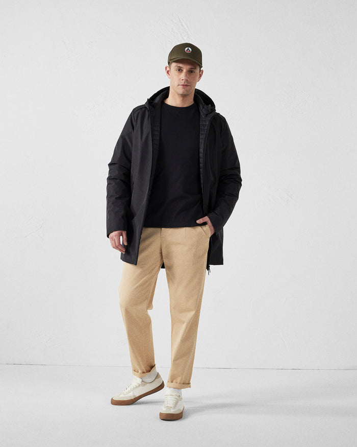 Just Over The Top Veste Longue Ultralégère à Capuche Noir Boris