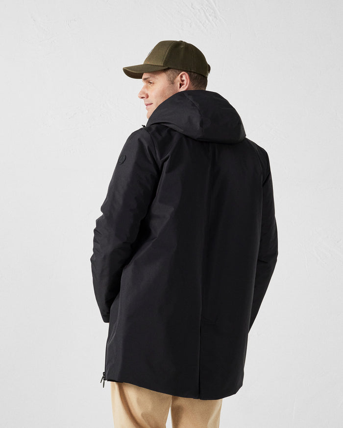 Just Over The Top Veste Longue Ultralégère à Capuche Noir Boris