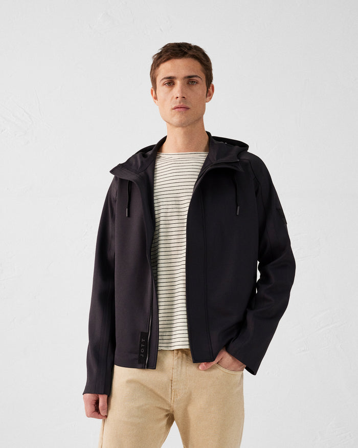 just over the top Veste 'oversize' bimatière Noir Ernest