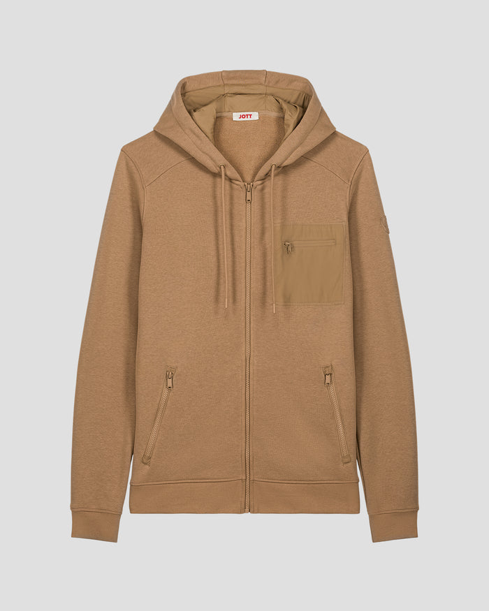 just over the top Veste zippée en coton Fauve Hector