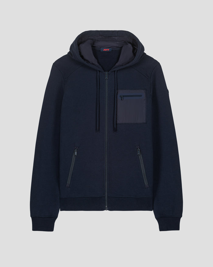 just over the top Veste zippée en coton Marine Hector