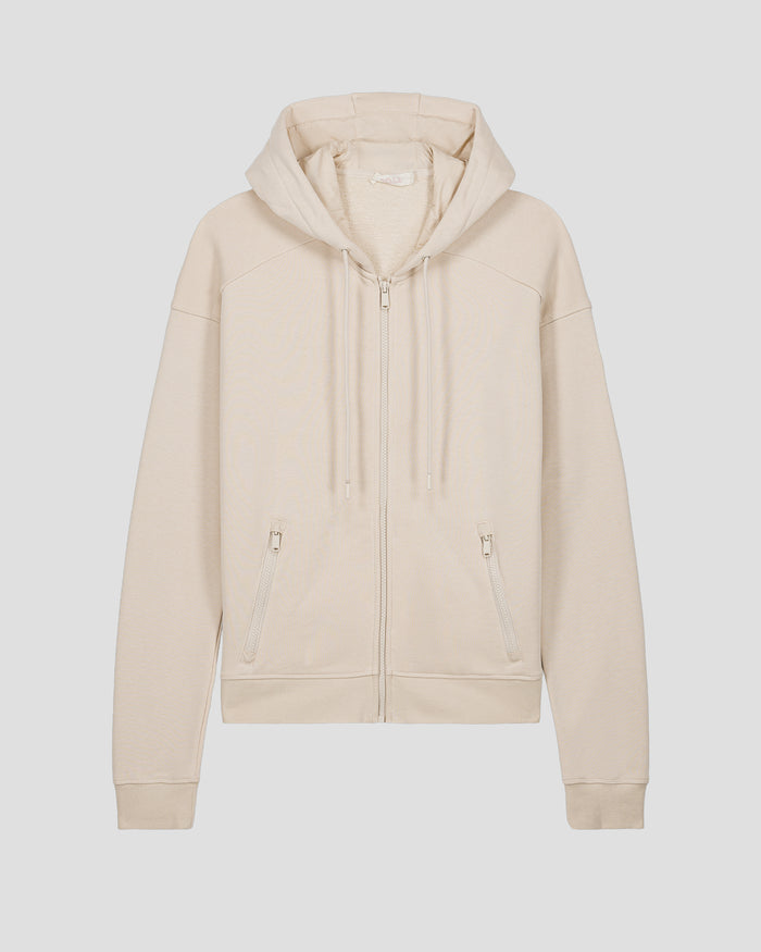 just over the top Veste zippée en molleton Sable Leda