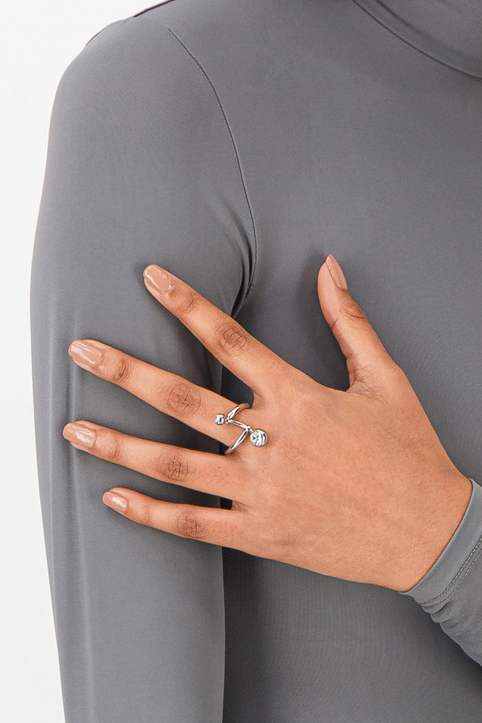 Justine Clenquet Bague Mindy Cristal
