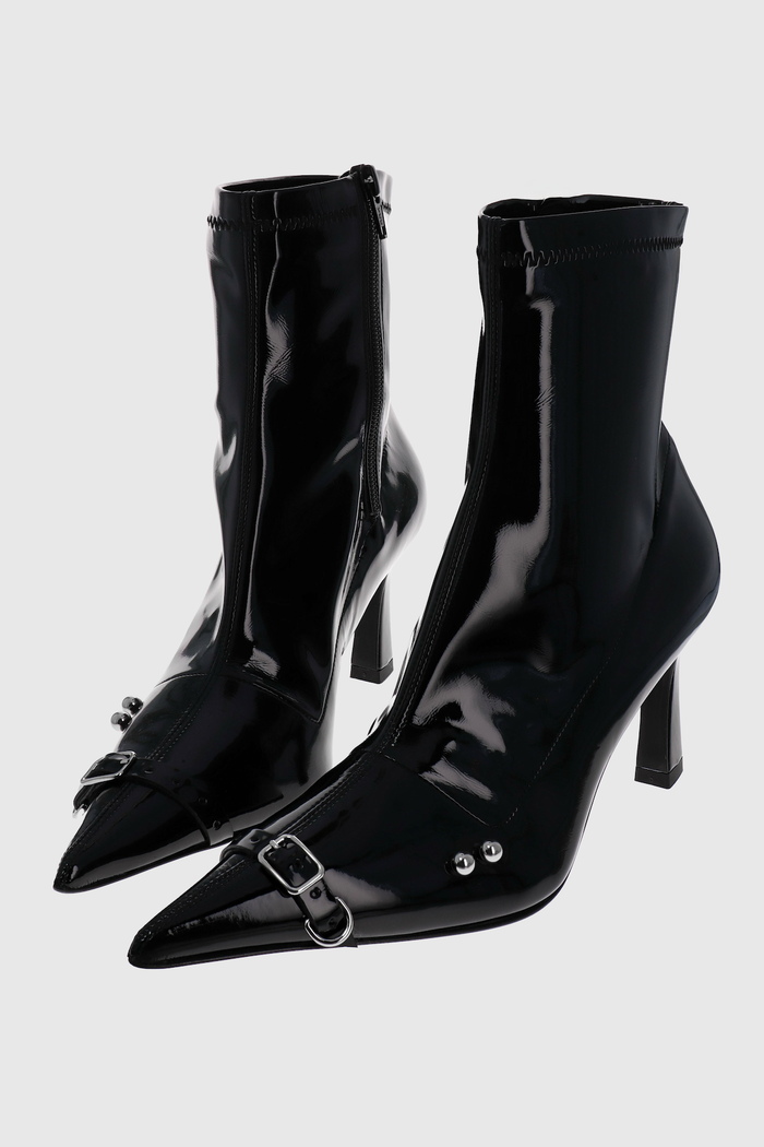 Justine Clenquet Bottines Patti Verni Noir