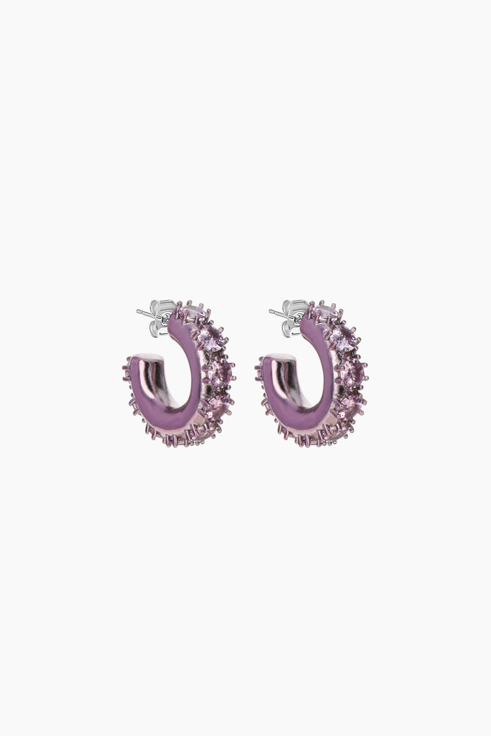justine clenquet Boucles d’oreilles Nina violet