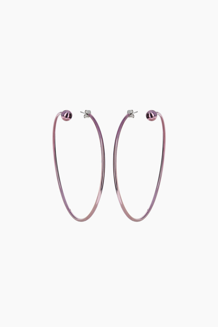 Justine Clenquet Boucles D’oreilles Violet Marfa