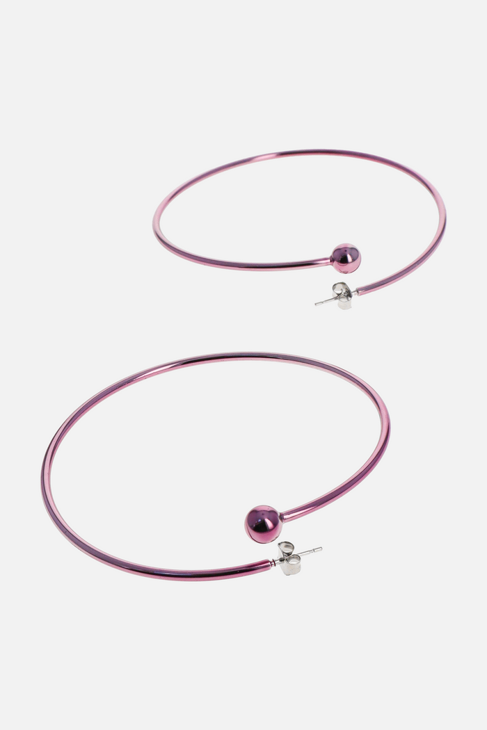 Justine Clenquet Boucles D’oreilles Violet Marfa