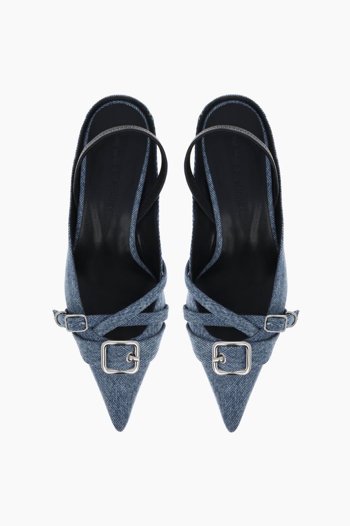 Justine Clenquet Escarpins Joan Denim Bleu