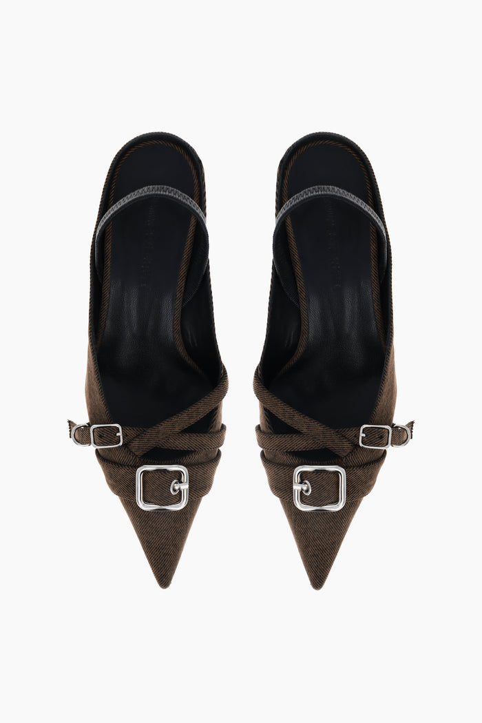 Justine Clenquet Escarpins Joan Denim Cola