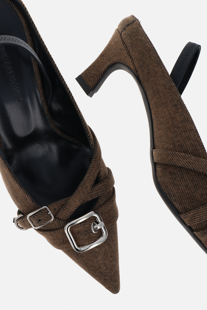 Justine Clenquet Escarpins Joan Denim Cola