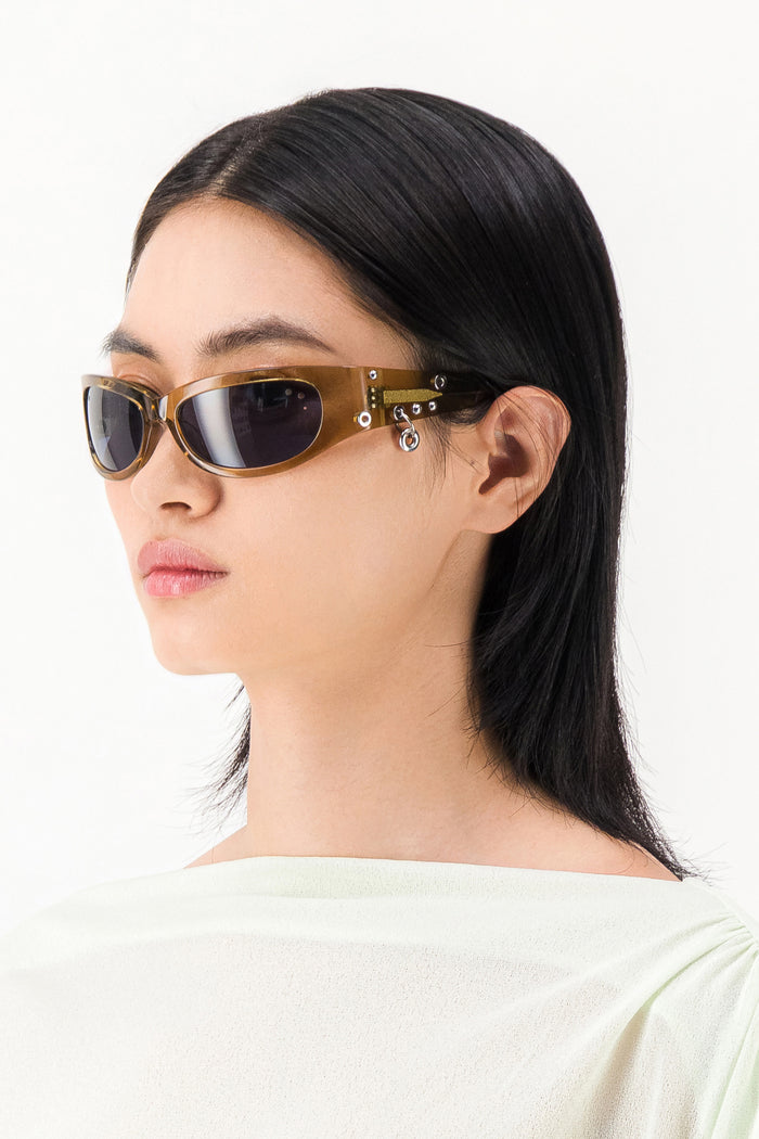 Justine Clenquet Lunettes De Soleil Clara Marron