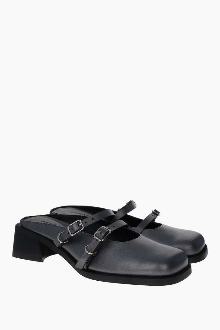 justine clenquet Mules Andie gris perle