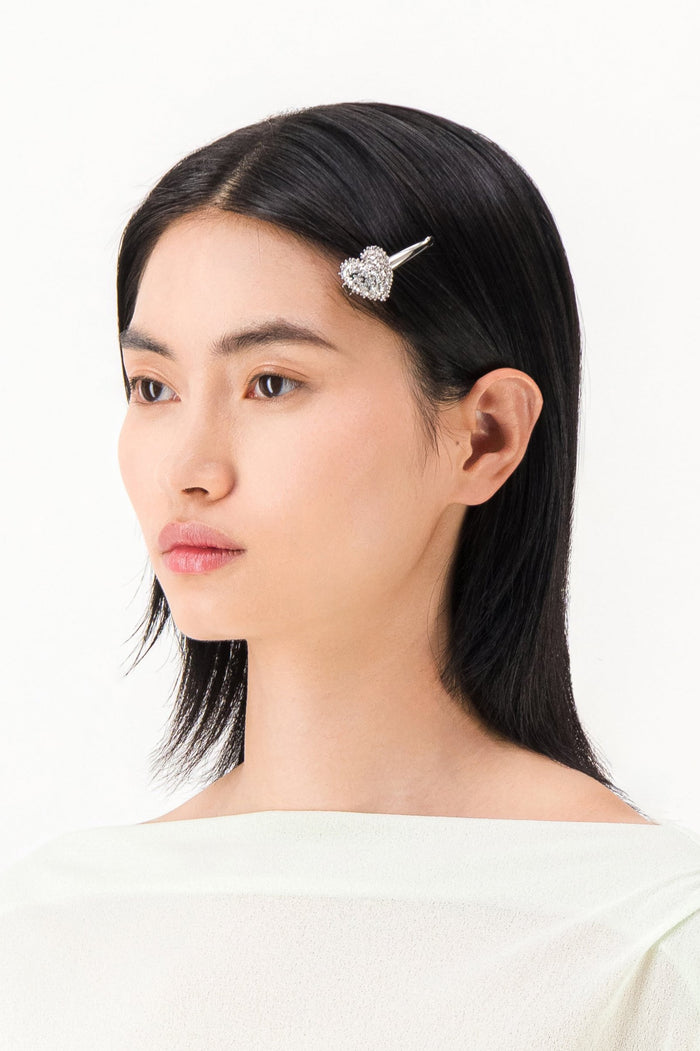 Justine Clenquet Pince à Cheveux Heart Cristal