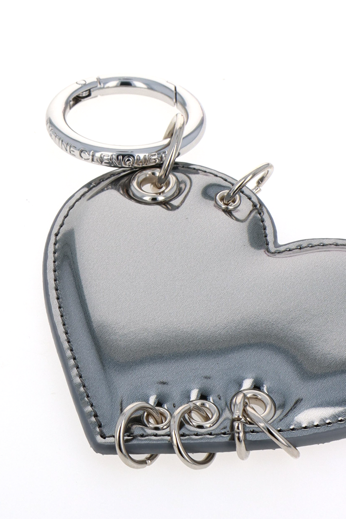 Justine Clenquet Porte-clé Coeur Gun Metal