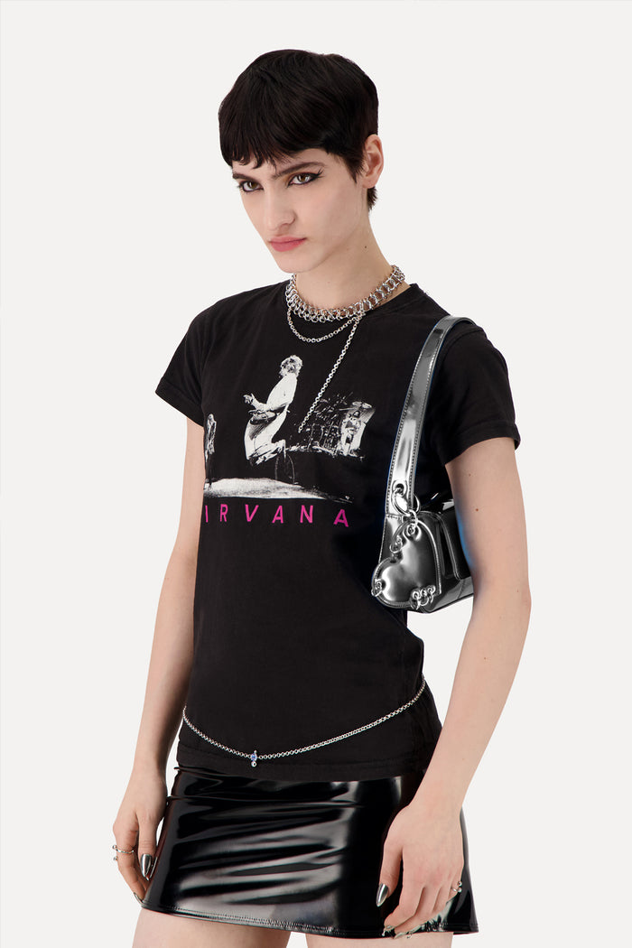 Justine Clenquet Porte-clé Coeur Gun Metal