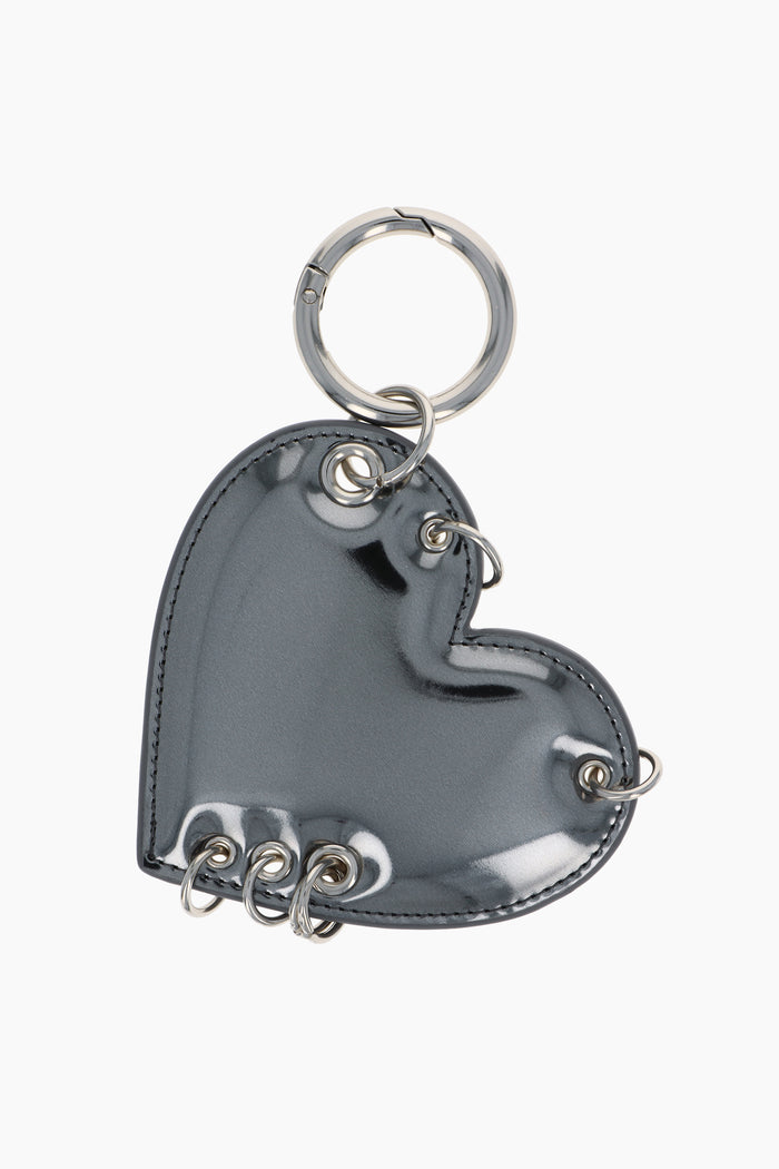 Justine Clenquet Porte-clé Coeur Gun Metal