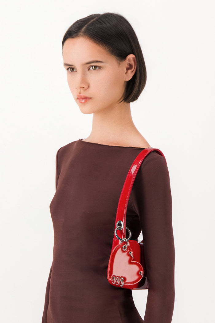 Justine Clenquet Sac Dylan Rouge Verni
