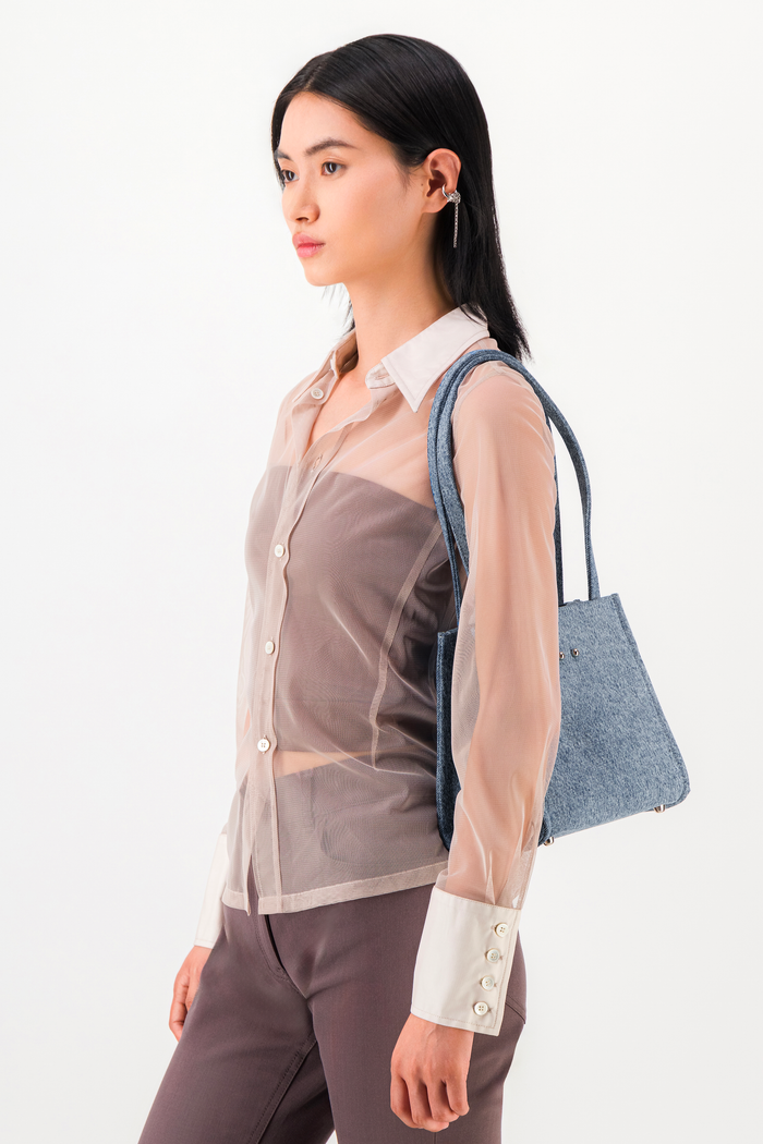 Justine Clenquet Sac Uma Denim Bleu