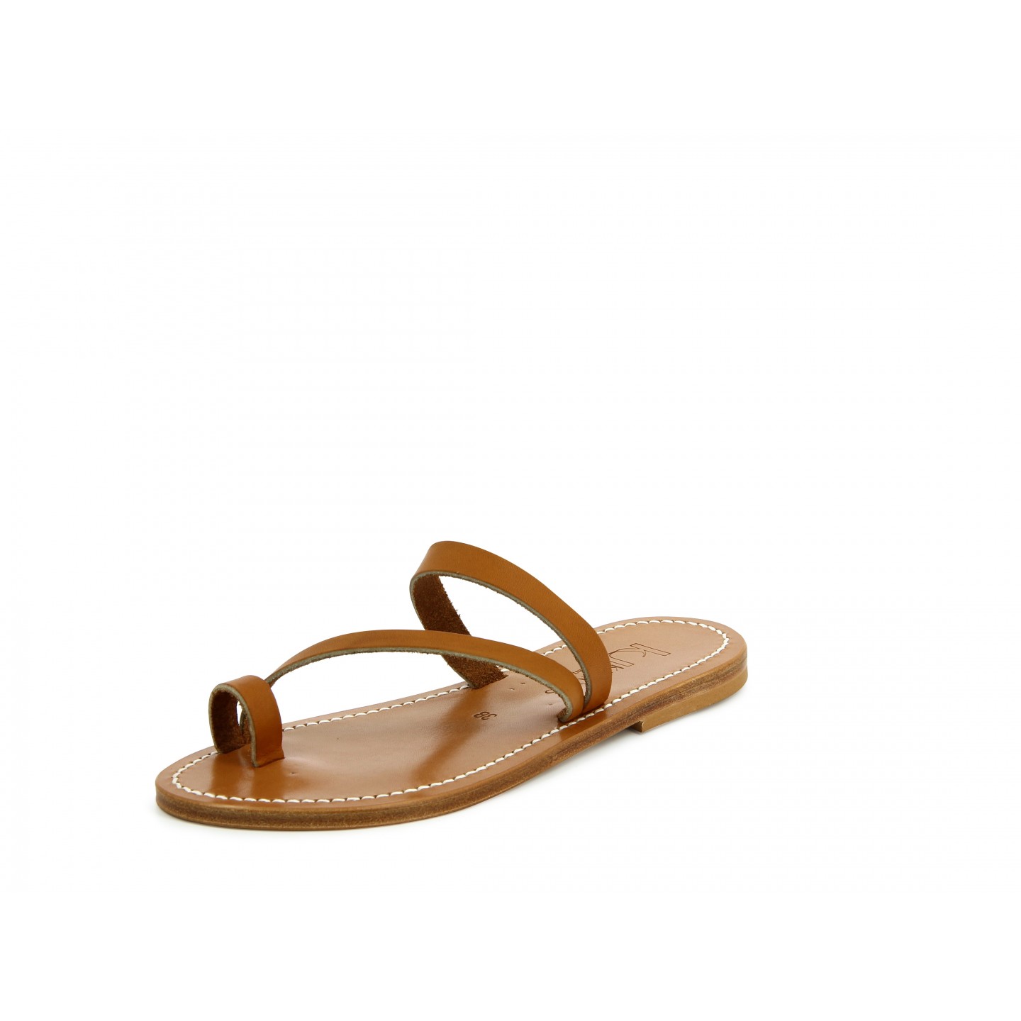 K.JACQUES ACTIUM Sandales plates Cuir imprimé léopard