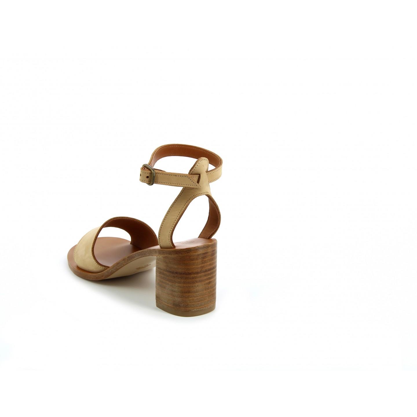 K.JACQUES ALBANE Sandales à Talons Cuir Nubuck Naturel