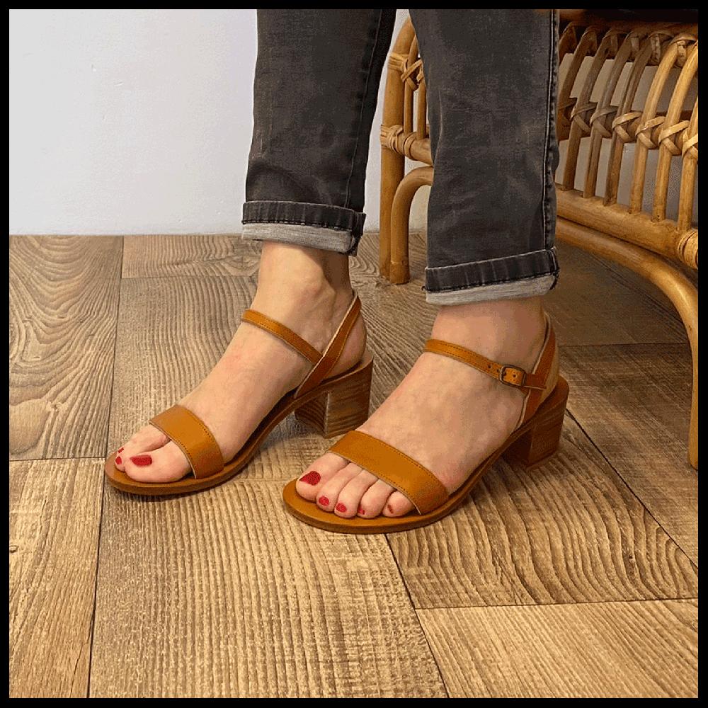 K.JACQUES ALEGRIA Sandales à Talons Cuir Pul Naturel