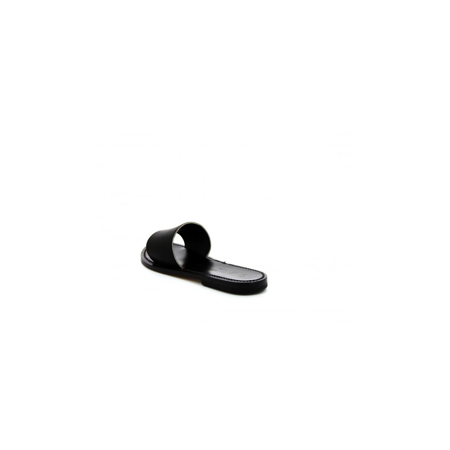 K.JACQUES ANACAPRI EBENE Sandales Plates Cuir Pul Noir