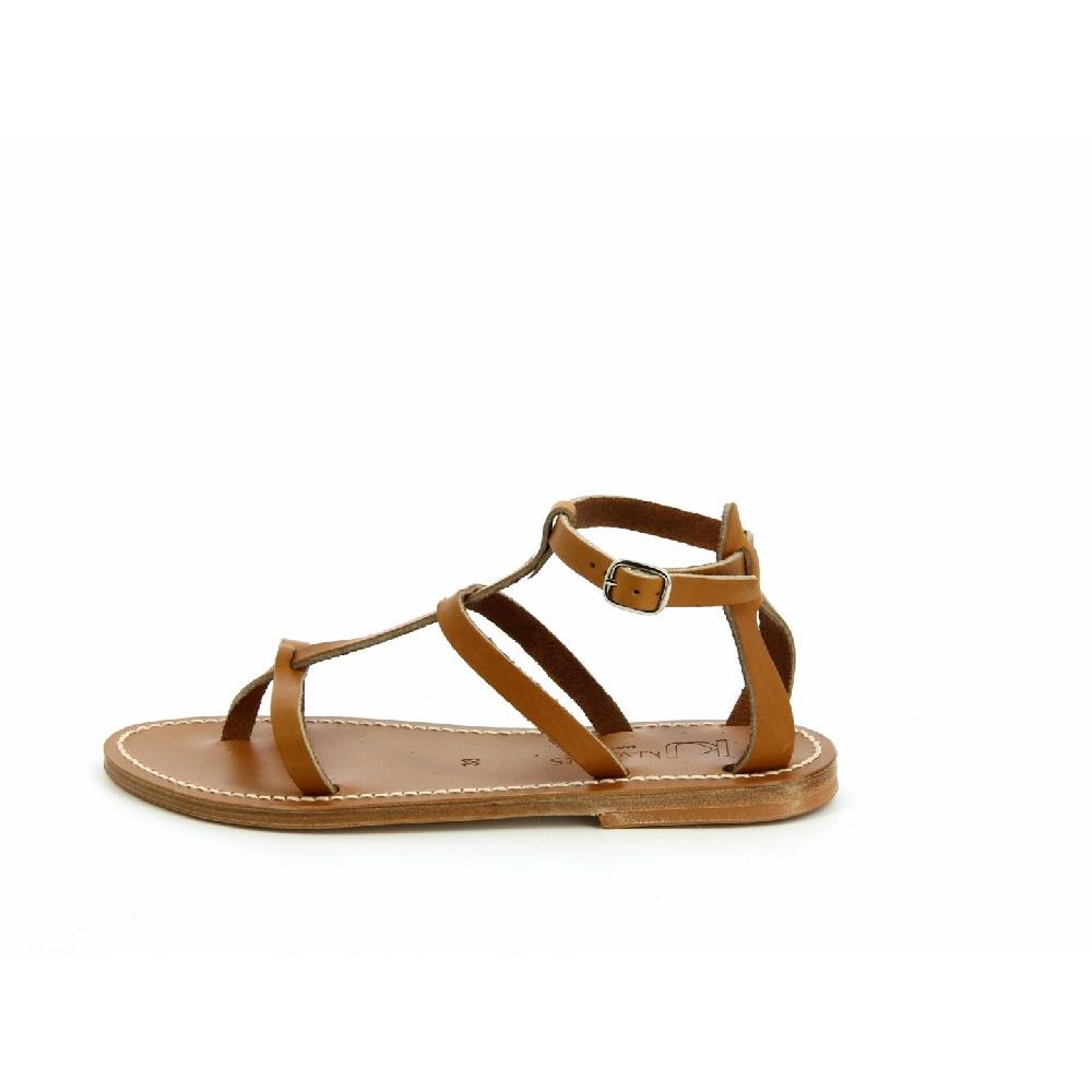 K.JACQUES ANTIOCHE Sandales Plates Cuir Pul Naturel