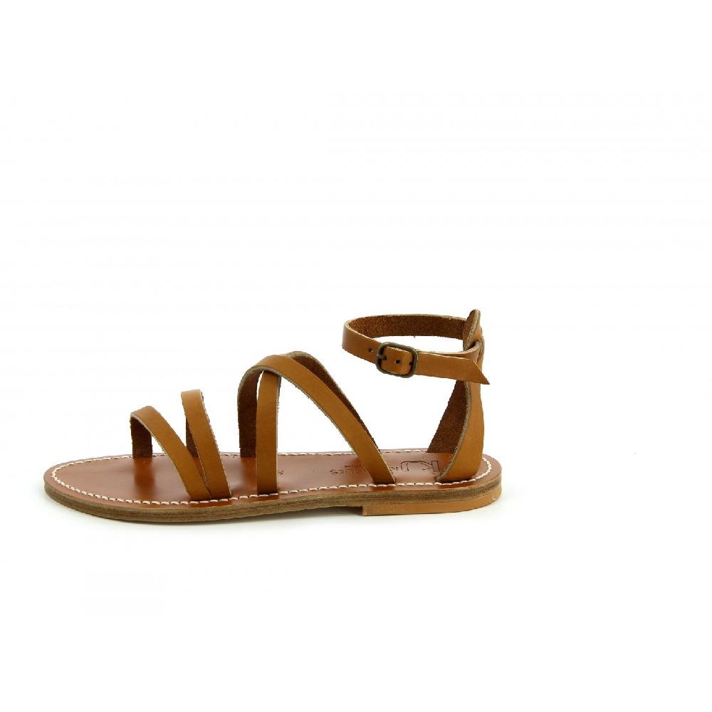 K.JACQUES ANTIPOLIS Sandales Plates Cuir Pul Naturel