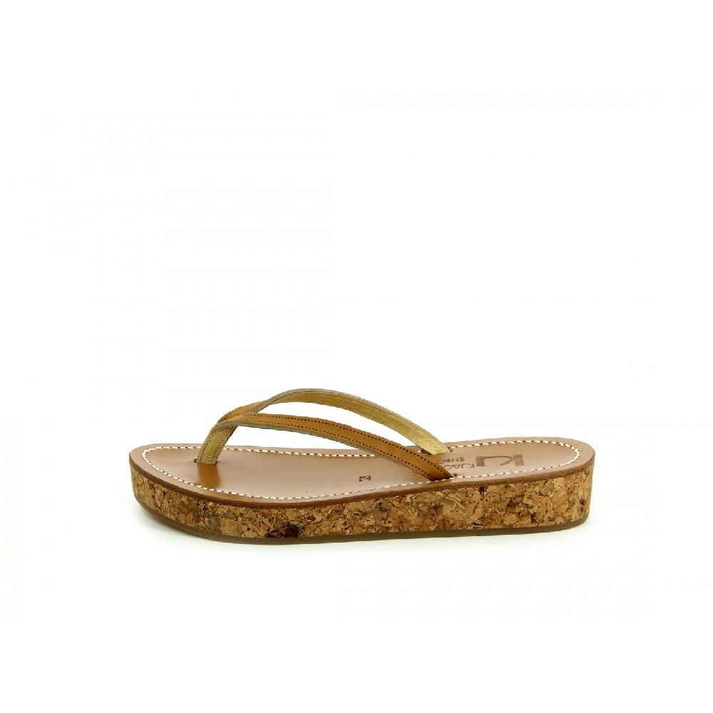 K.JACQUES AOSTE Sandales Compensées Cuir Pul Naturel