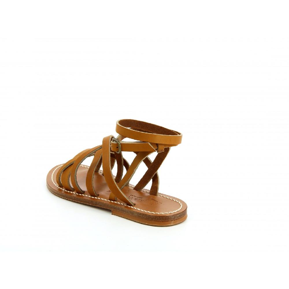 K.JACQUES APHRODITE Sandales Plates Cuir Pul Naturel