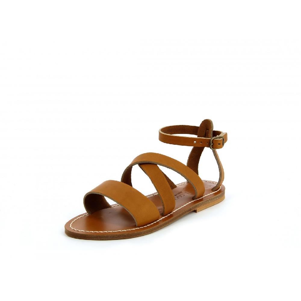 K.JACQUES AQUITAINE Sandales plates Cuir Pul Naturel