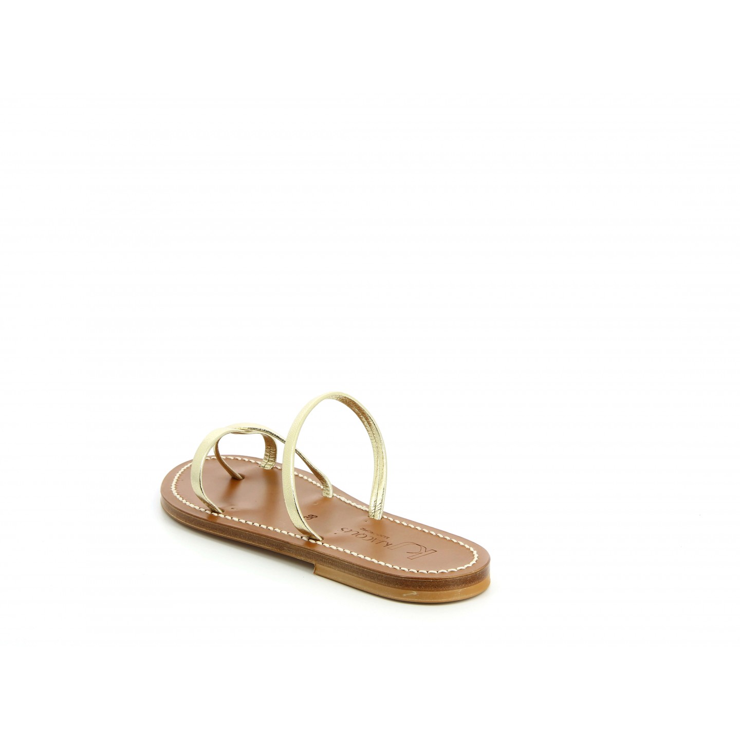K.JACQUES ARAMIS Sandales Plates Cuir Metyl Champan