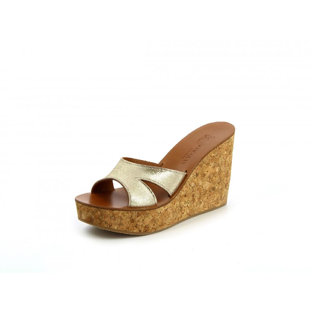 K.JACQUES ATAMI Sandales compensées Cuir Disco Platine