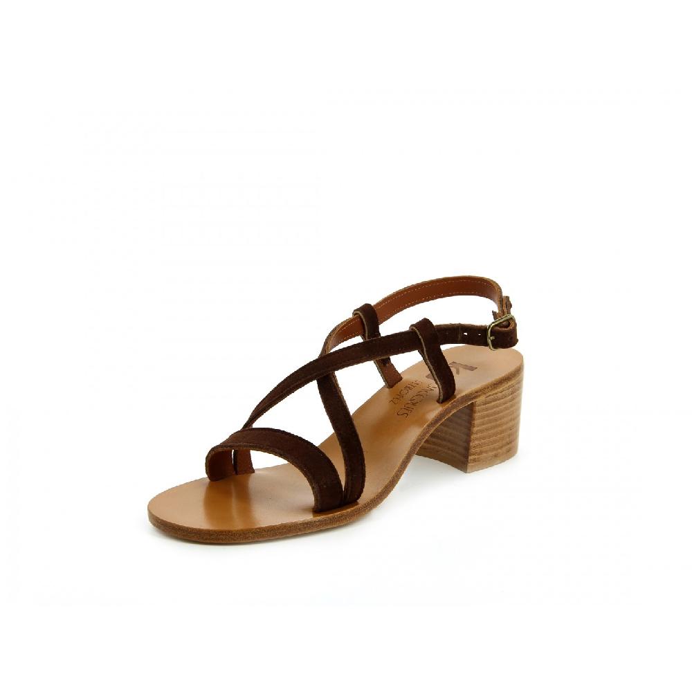 K.JACQUES ATHENAIS Sandales à talons Cuir Velours Moka