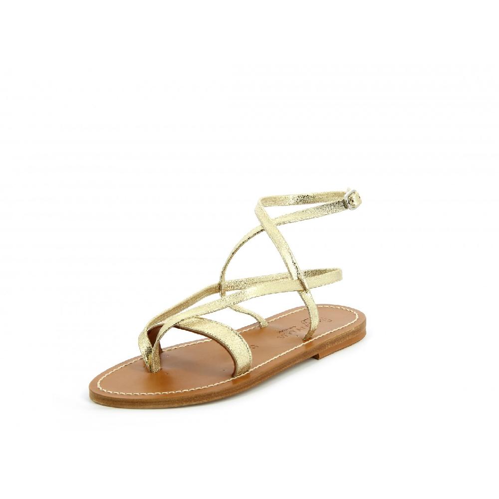 K.JACQUES AUBIGNE Sandales plates Cuir Metyl Champan