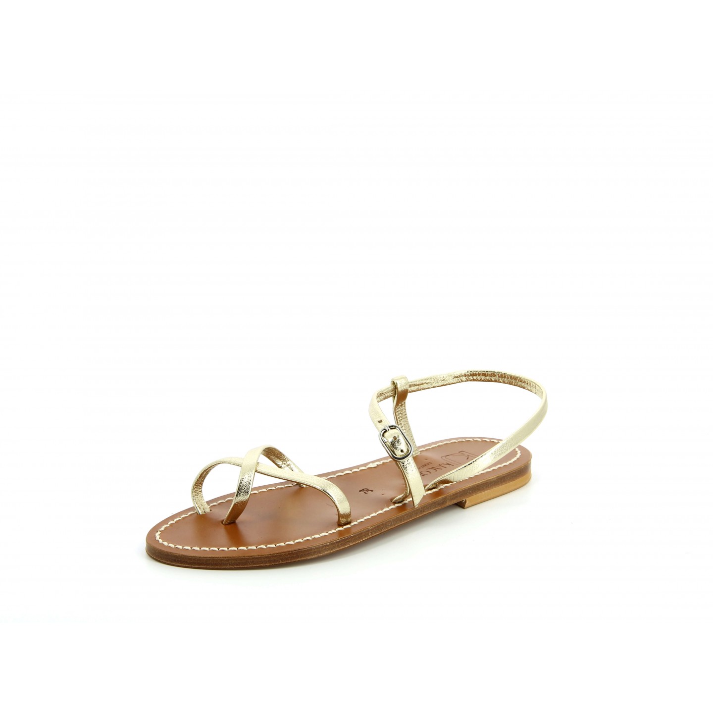 K.JACQUES CALCUTTA Sandales plates Cuir Metyl Champan