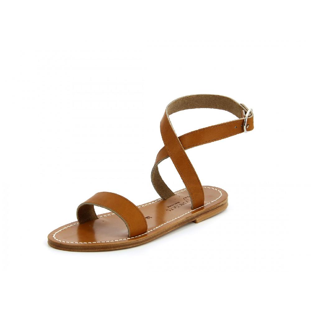 K.JACQUES CALFAT Sandales plates Cuir Imprimé léopard