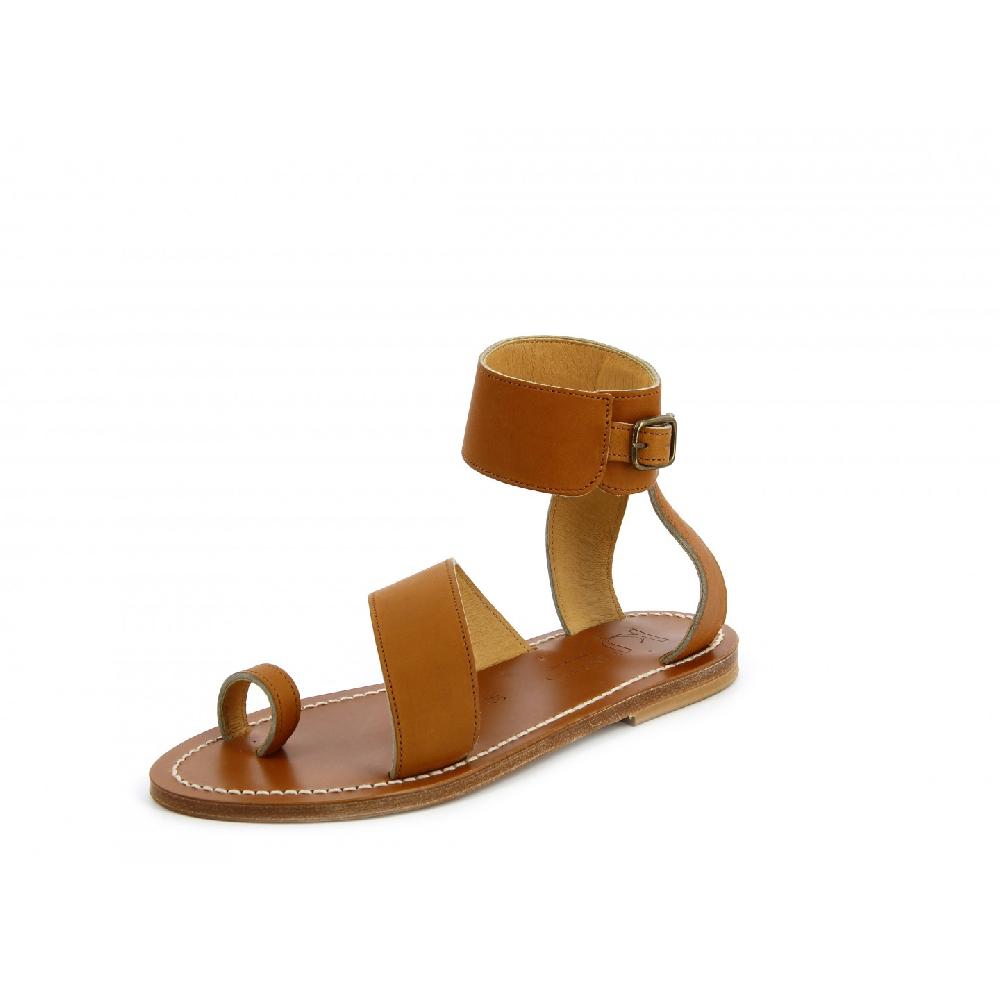 K.JACQUES CALLIMAQUE Sandales plates Cuir Pul Naturel