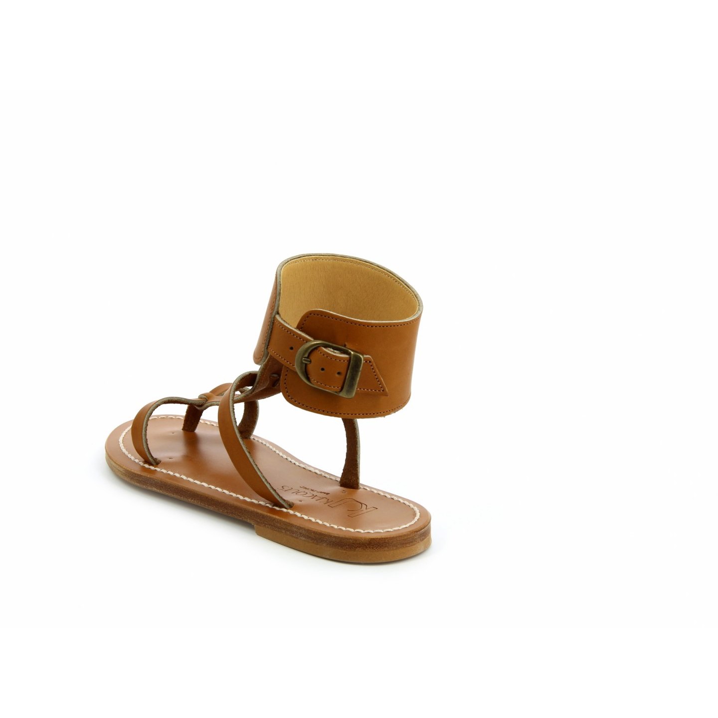 K.JACQUES CARAVELLE Sandales Plates Cuir Hawai Blanc